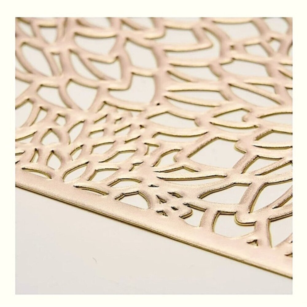 Gold Placemats Laser Cut Elegant Everyday Special Occasion Holiday Elegant 4 PC - Picture 6 of 16